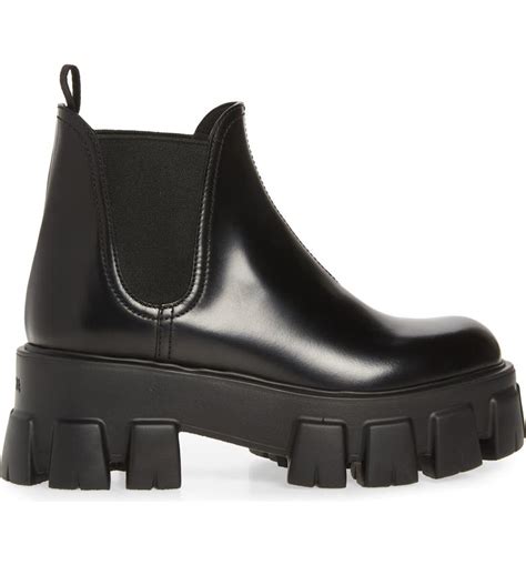 prada round toe chelsea boot|Prada monolith boots nordstrom.